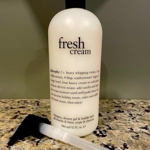 Philosophy Fresh Cream Jumbo Shampoo, Shower Gel & Bubblebath 32oz